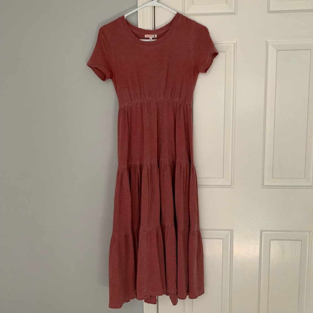 Sundry Anthropologie Tiered Midi Dress